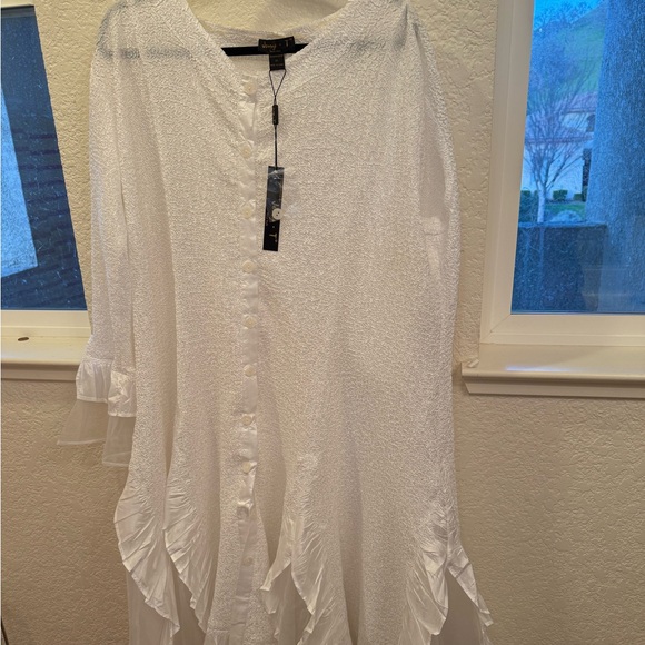 Curvy Plus Size Elegant Luxury White Dress Size 2 X - Picture 3 of 16